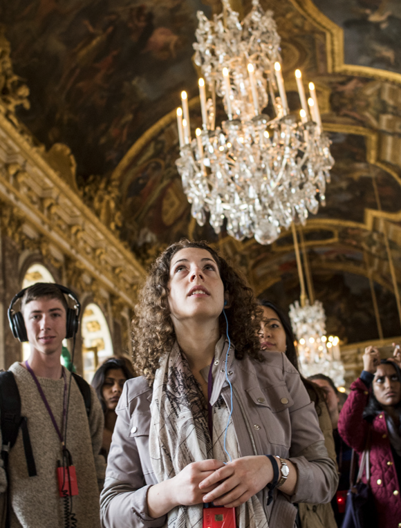 Students in the Hall of Mirrors